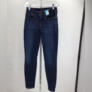 Lucky Brand Womens Blue Denim Dark Wash Ankle Cheville Skinny Jeans Size 2/26
